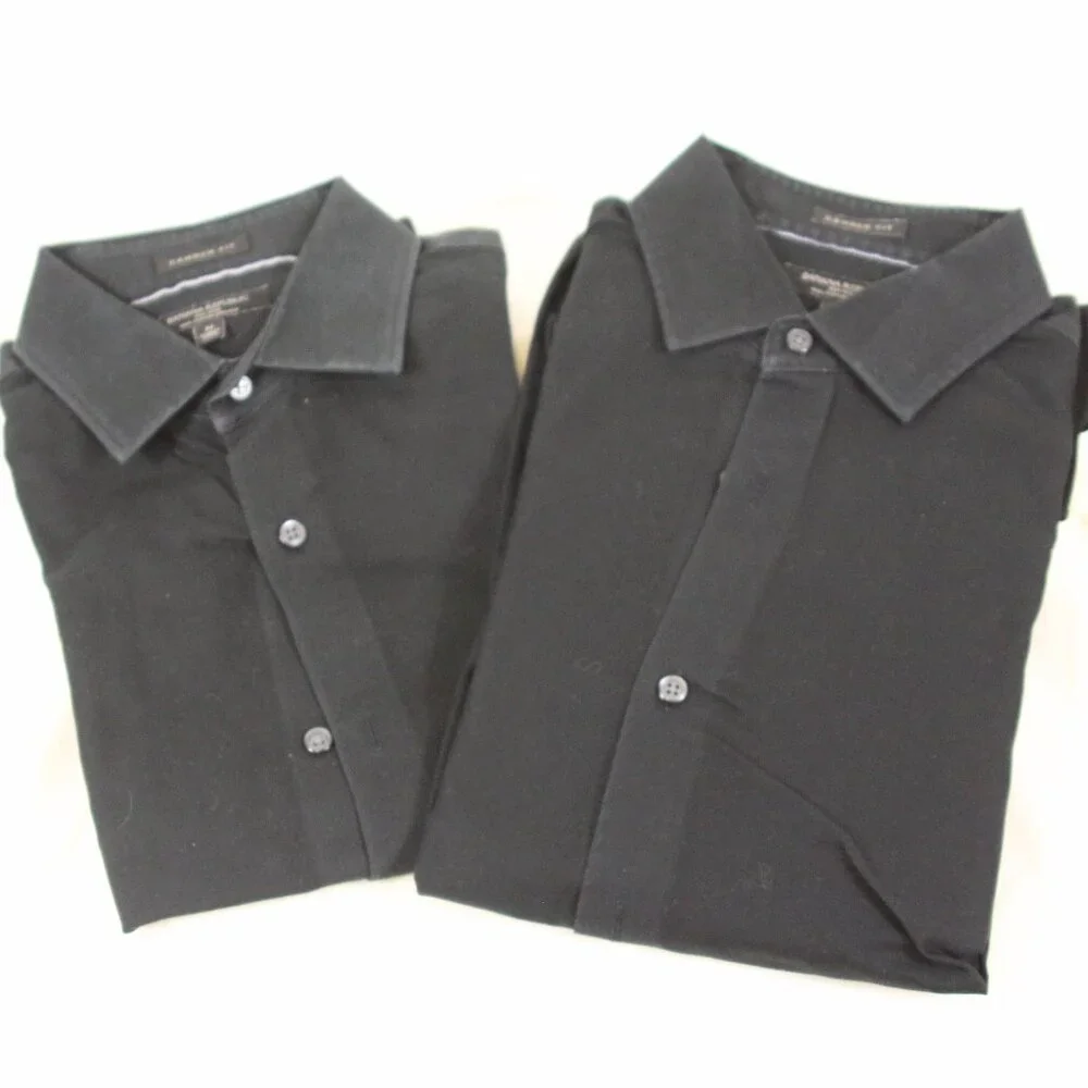 Banana Republic Camden Fit Non-Iron Black Dress Shirts Bundle (2) | 15–15.5 |‎ M
